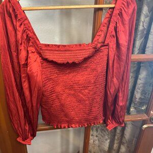 Silky J. Crew off-the-shoulder top medium (no size tag)